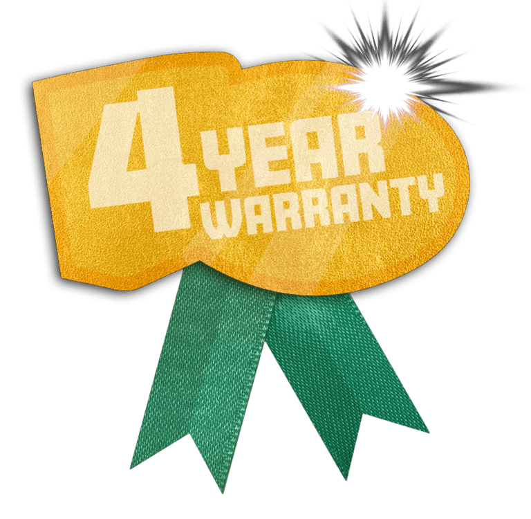 Vier jaar garantie badge